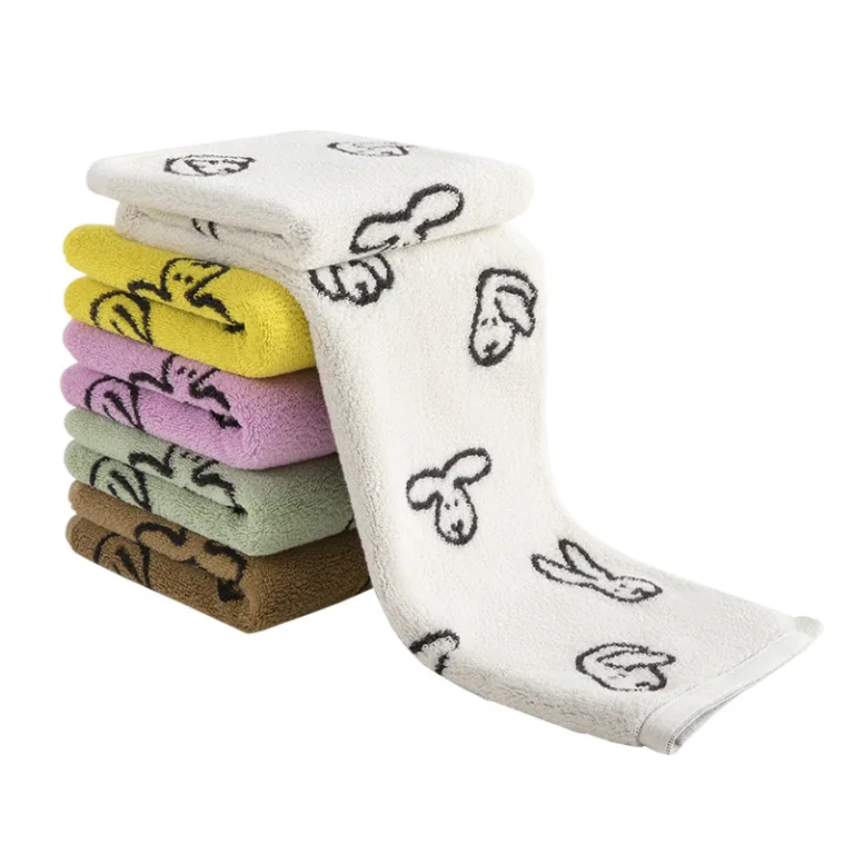 Cute Pattern Jacquard Cotton Towel4