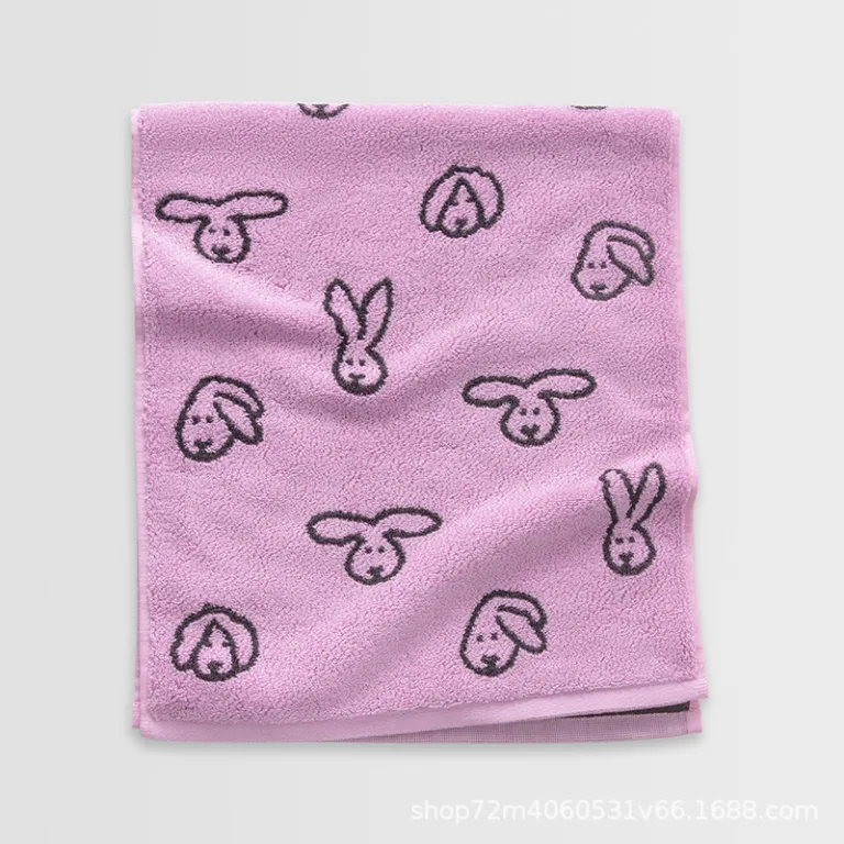 Cute Pattern Jacquard Cotton Towel5