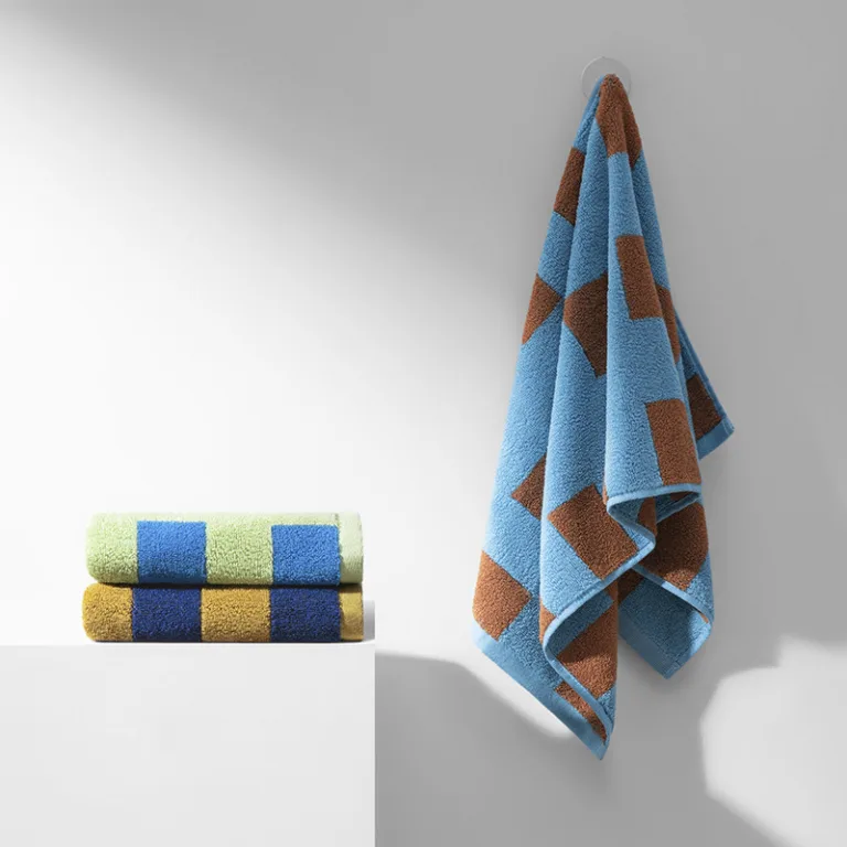 Geometric Jacquard Cotton Towel3