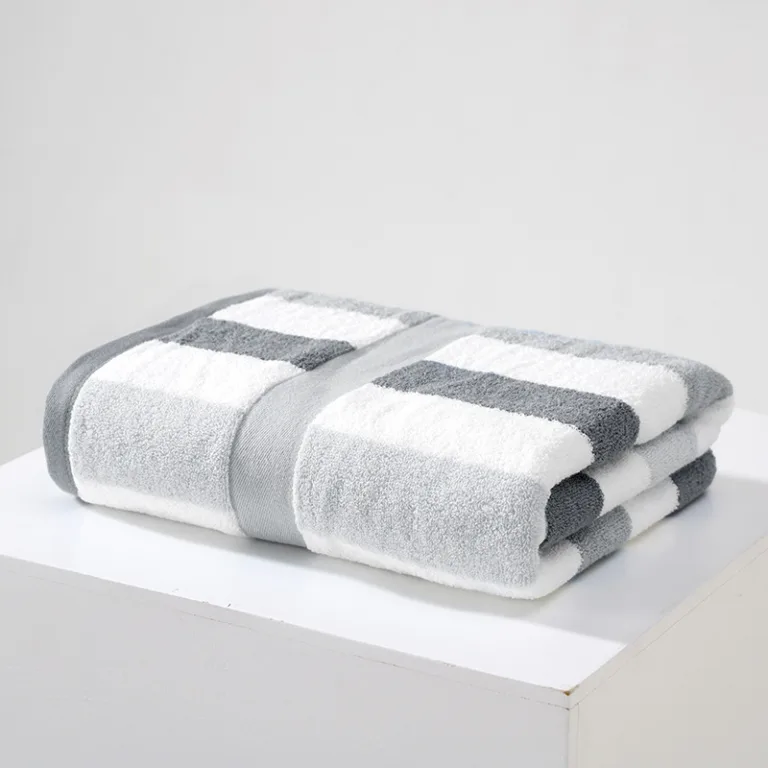 Mixed Color Striped Cotton Bath Towel10