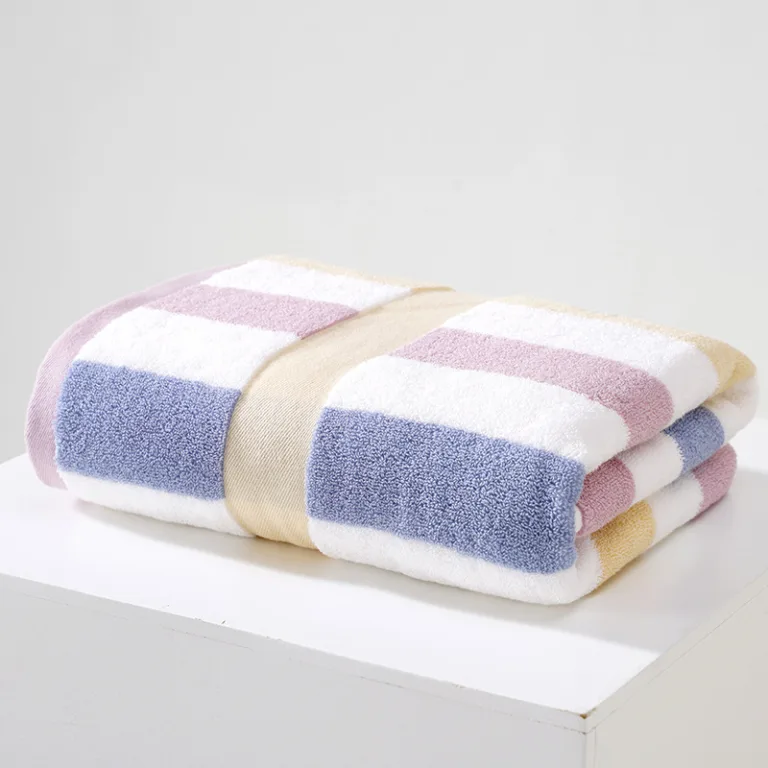 Mixed Color Striped Cotton Bath Towel12