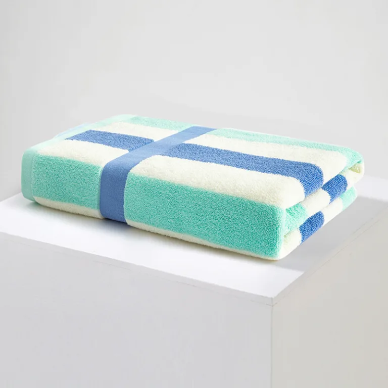Mixed Color Striped Cotton Bath Towel14