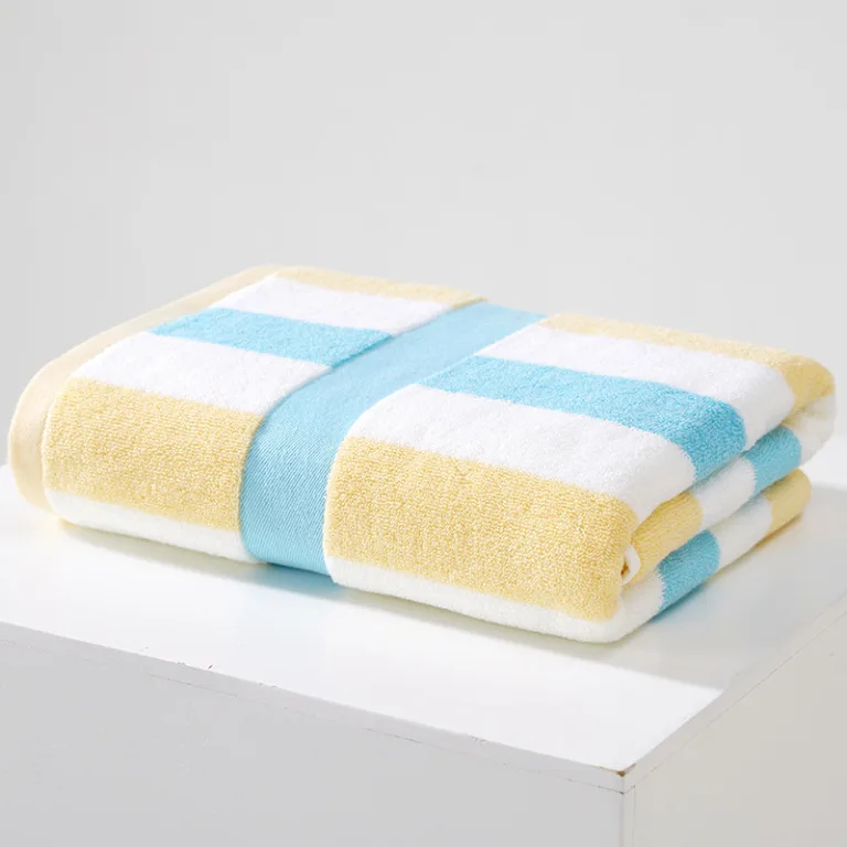 Mixed Color Striped Cotton Bath Towel7