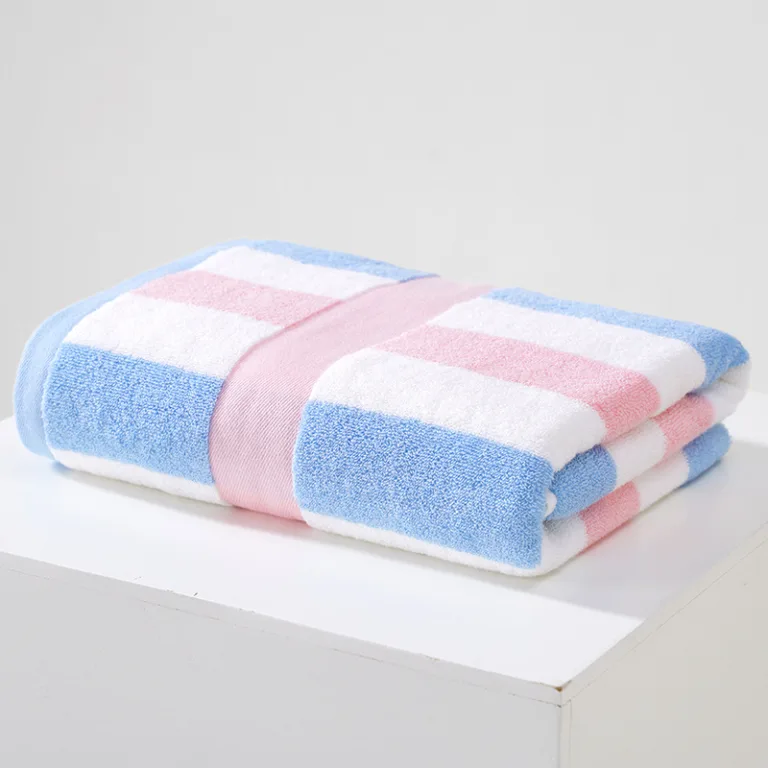 Mixed Color Striped Cotton Bath Towel8