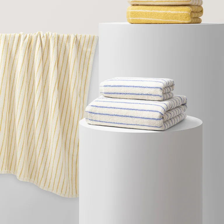 Narrow Stripe Cotton Bath Towel5
