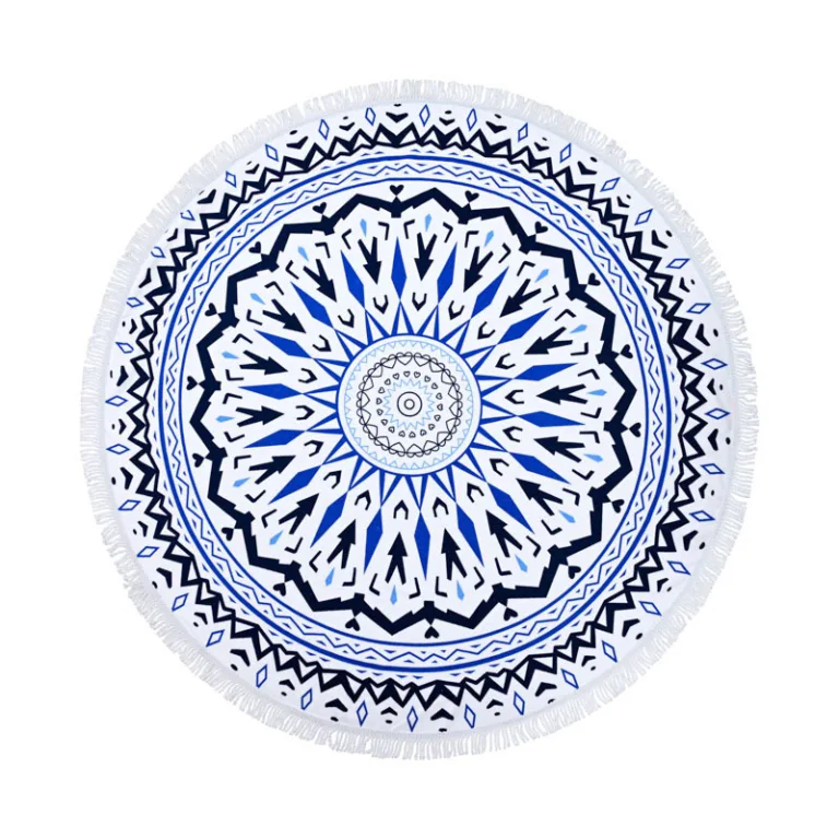 Round Microfiber Beach Towel Blanket2