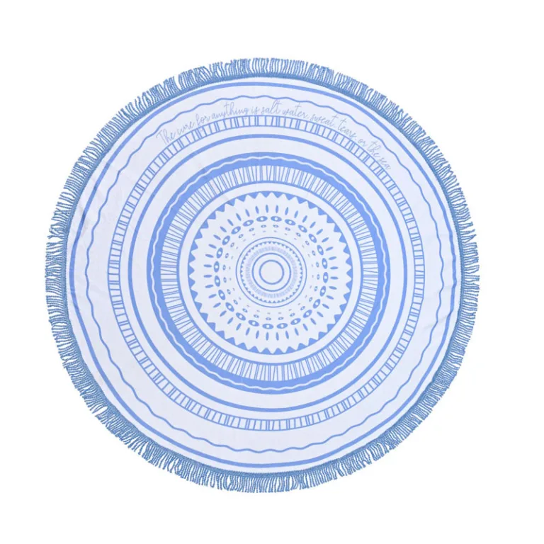 Round Microfiber Beach Towel Blanket4