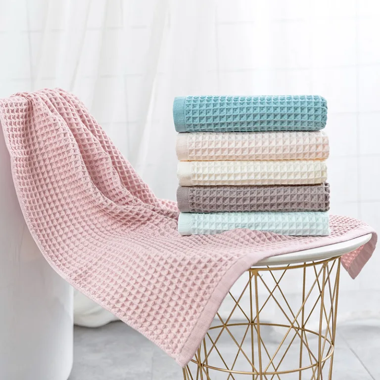 Waffle Weave Cotton Bath Towel