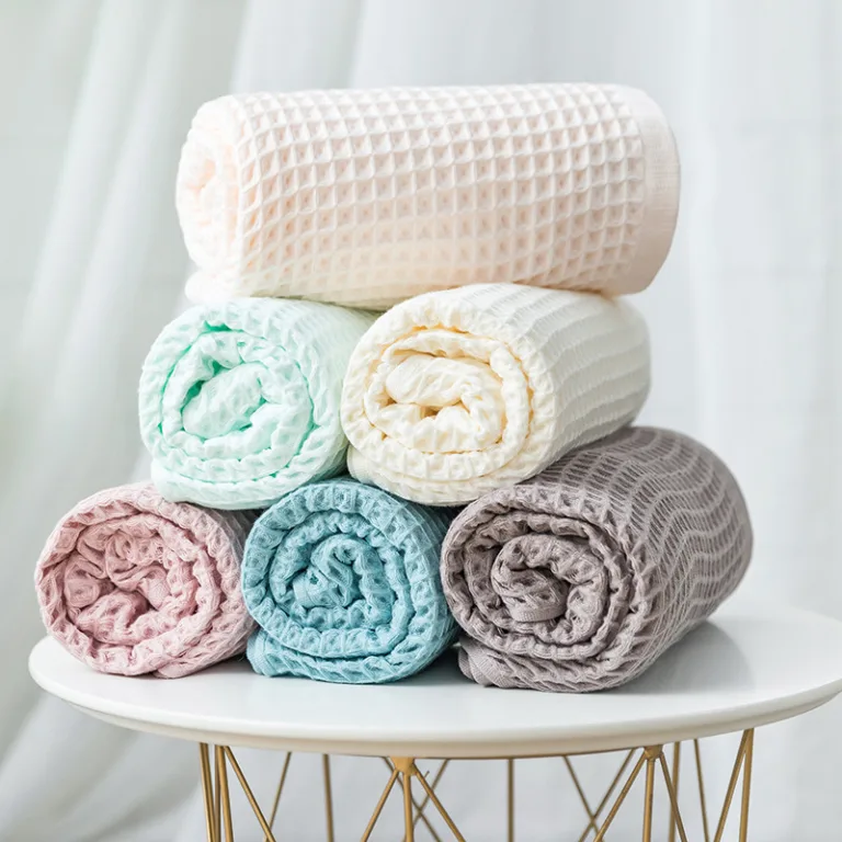 Waffle Weave Cotton Bath Towel3