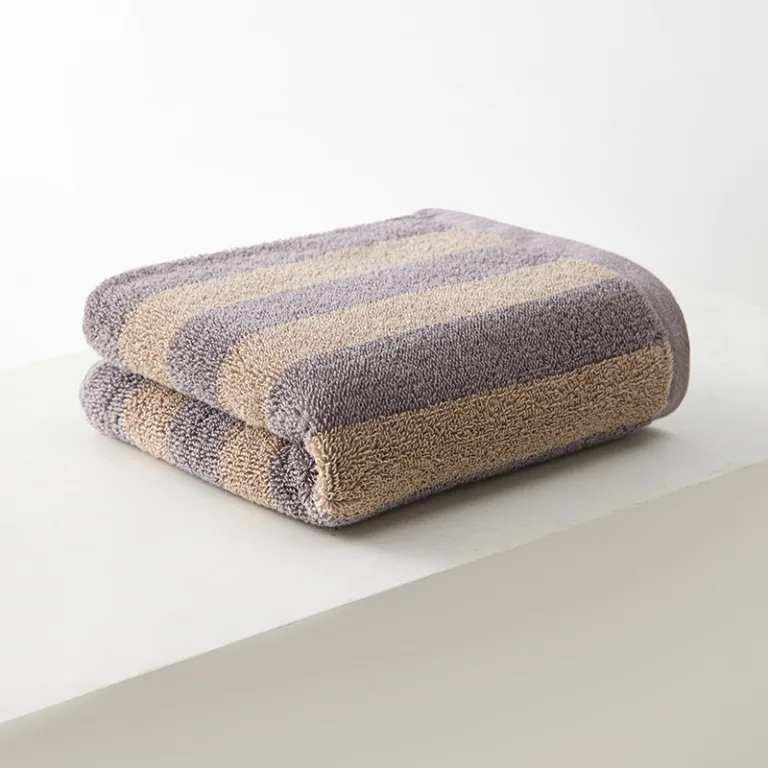 Wide Stripe Cotton Bath Towel6