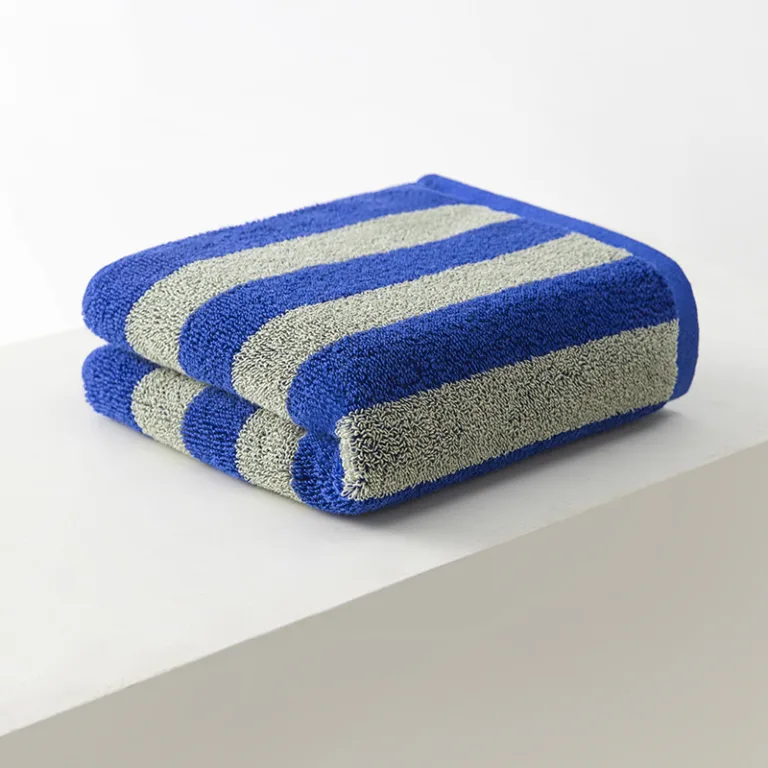Wide Stripe Cotton Bath Towel7