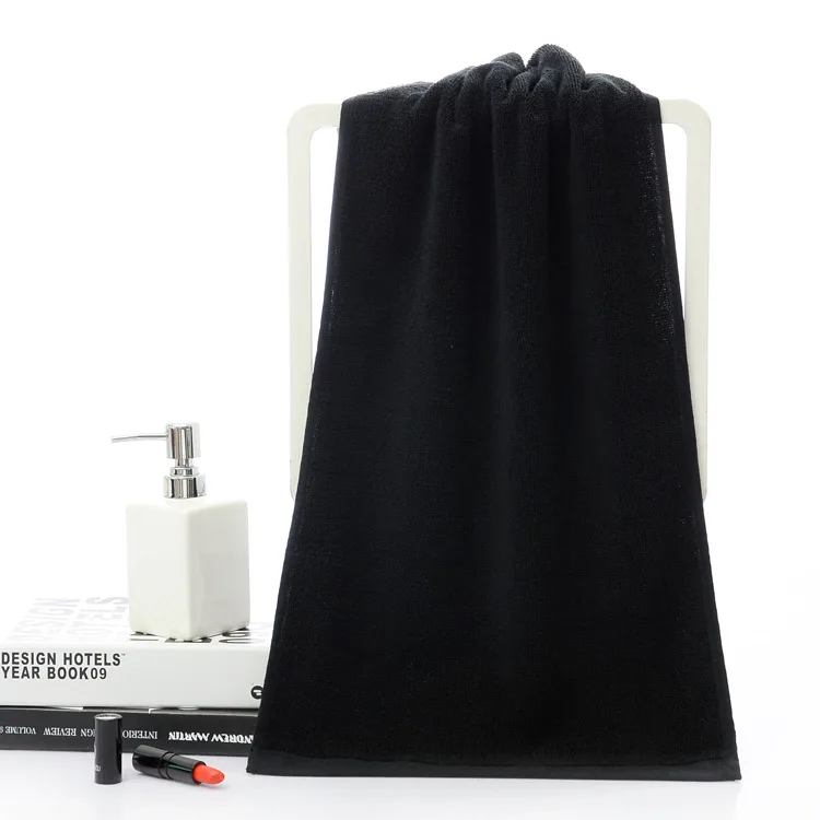 Black Cotton Gym Towel1