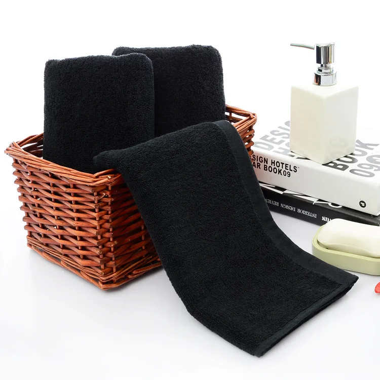Black Cotton Gym Towel3